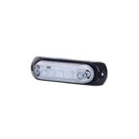 Lampa obrysowa owalna biała z podkładką gumową LD 377