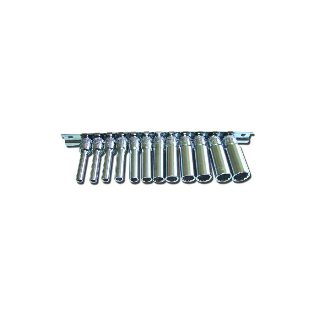 Zestaw nasadek 3/8" 8-24 mm 17 elementów na szynie