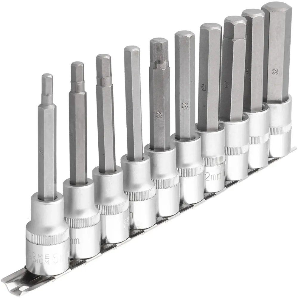 Zestaw nasadek imbus 1/2" H5-H17, 10 elementów na listwie