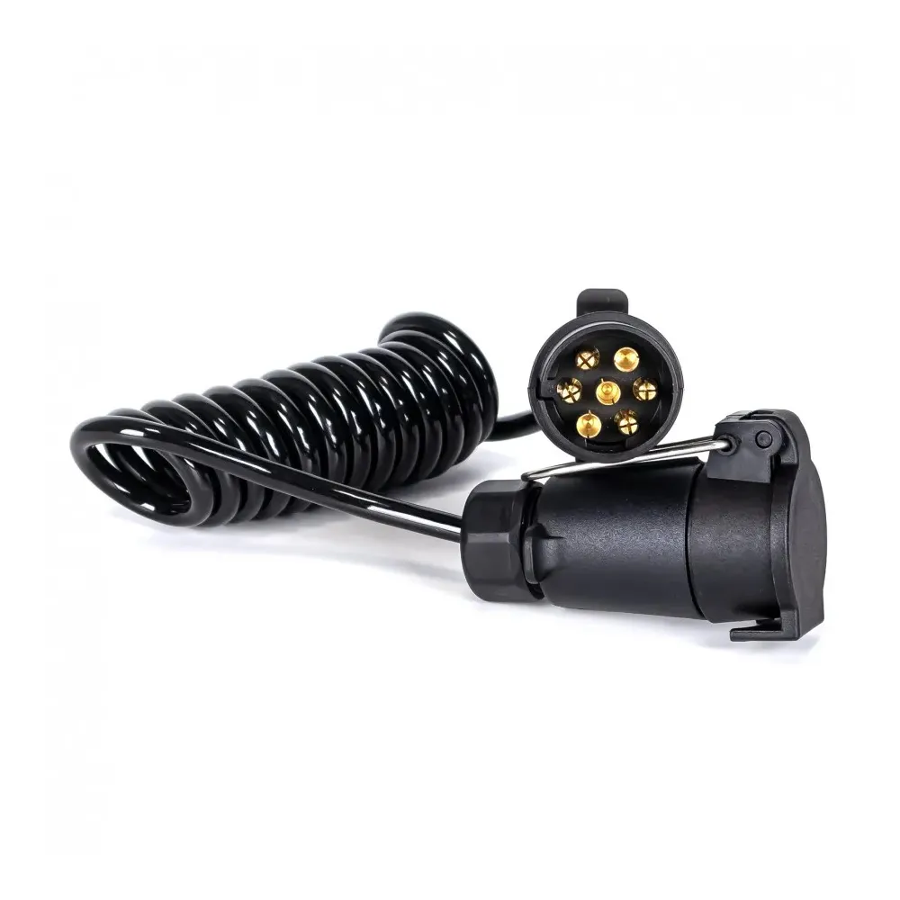 Przewód spiralny wtyczka/gniazdo - 7 pinowy 1,5m