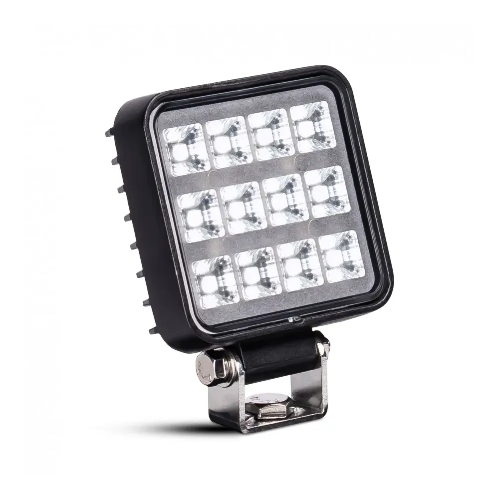 Lampa robocza 12-LED kwadrat z włącznikiem