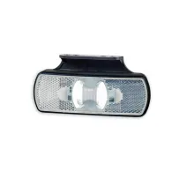 Lampa obrysowa z odblaskiem i wieszakiem - biała LD 2219